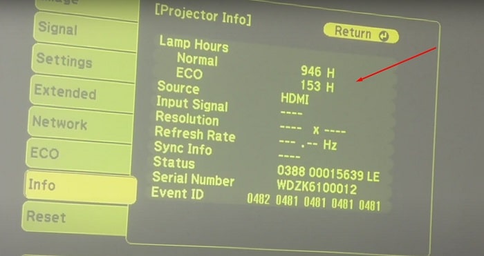 projector bulb lifetime